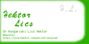 hektor lics business card
